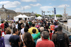 Foule des grands jours pour visiter le Belem