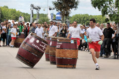 Slalom entre les barriques