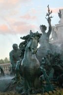 Fontaine des Girondins : la Concorde et un cheval