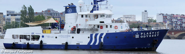 Navire laboratoire Plastic Odyssey à Bordeaux | Photo Bernard Tocheport