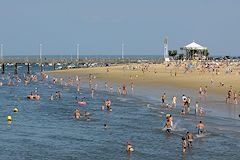 Arcachon - plage et jetée d'Eyrac