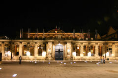 Bordeaux éclairage de la façade de la mairie | Photo Bernard Tocheport