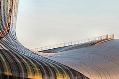 Détail sur la couverture de la Cité du Vin en conctruction -  photo 33-bordeaux.com