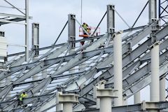 Assemblage des structures métalliques du Grand Stade -  photo 33-bordeaux.com