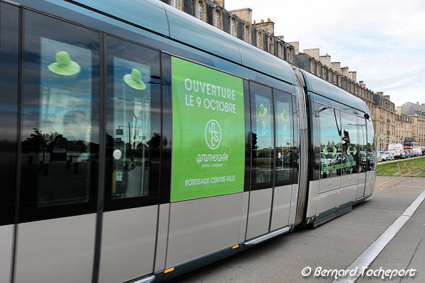 Tramway ouverture de la Promenade Sainte Catherine à Bordeaux | Photo Bernard Tocheport