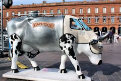Toulouse vache numéro 43 Cow Opérative  place du Capitole