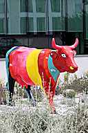 Cow Parade de Bordeaux : vache pourcent, place Ravezies