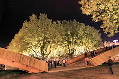 Passerelle FOOT PATH Evento la nuit | 33-bordeaux.com