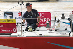 Thierry Chabagny sur Gedimat vainqueur première étape Solitaire du Figaro 2015