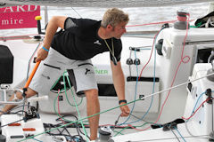 Yann Eliès (Groupe Queguiner-Leucémie espoir) vainqueur de la troisième La Solitaire du Figaro 2015