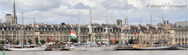 Quais de Bordeaux la Belle Poule, le Tarangini et le Kaskelot | Photo Bernard Tocheport