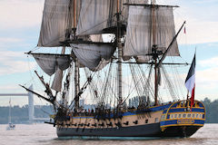 Bordeaux l'Hermione participe à la Fête du Vin 2018 | Photo Bernard Tocheport