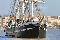 Bordeaux le Belem présent en 1990 et de retour pour la Fête du Vin 2018 | Photo Bernard Tocheport