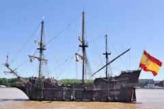 Voilier El Galeon arrivant à Bordeaux Fête le Vin 2025 | Photo Bernard Tocheport