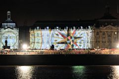 Bordeaux fête le vin 2012 : projection façade de la bourse