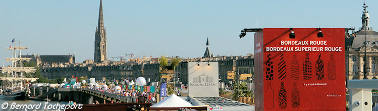 Vision panoramique de Bordeaux Fête le Vin 2016