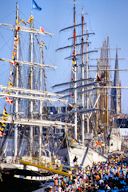 Bordeaux 1990 affluence record du public pour visiter les Grands Voiliers de la Cutty Sark | Photo Bernard Tocheport