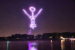 Tire bouchon spectacle de drones sur la Garonne | photo Bernard Tocheport