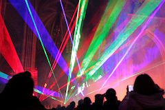 Bordeaux show laser cathédrale Saint André | photo Bernard Tocheport