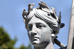 Portrait de la République coiffée de feuilles de laurier fontaine des Girondins de Bordeaux | Photo Bernard Tocheport