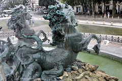 Les chevaux marins de la fontaine des Girondins de Bordeaux | Photo Bernard Tocheport