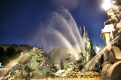 Photo de nuit bassin de la République de la fontaine des Girondins | Photo Bernard Tocheport