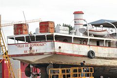 Arrière du bateau Ville de Bordeaux en cale sèche -  photo 33-bordeaux.com