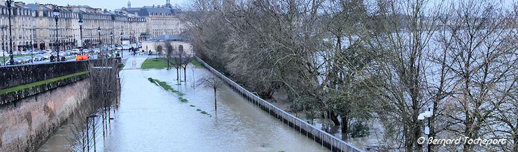 Bordeaux débordement de la Garonne le 19 février 2026 | photo Bernard Tocheport