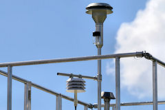 Capteurs ATMO mesurant la qualité de l'air sur les quais de Bordeaux | Photo Bernard Tocheport 