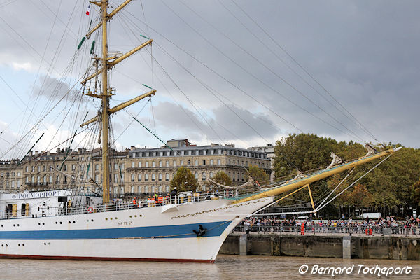 Le Trois Mâts carré MIR en escale à Bordeaux | Photo Bernard Tocheport