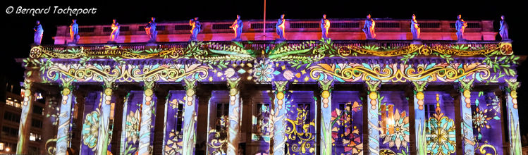 Mapping façade Grand Théâtre Bordeaux | Photo Bernard Tocheport