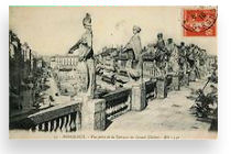 carte postale 1910 : les muses vues du balcon du grand Théâtre