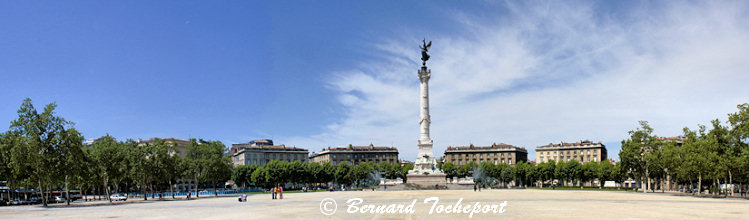 Photo panoramique Bordeaux place des QUINCONCES | Photo Bernard Tocheport