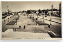 Bordeaux carte postale de l'ancien jardin des quais | 33-bordeaux.com