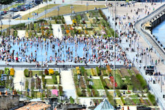 Bordeaux vue aérienne sur le jardin des lumières | 33-bordeaux.com