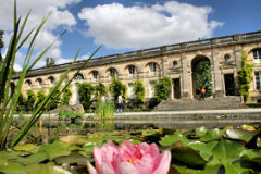 Bordeaux : Bassin fleuri et terrasse du jardin public
