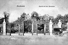 Carte Postale ancienne, le portail du parc Bordelais en 1906 | www.33-bordeaux.com