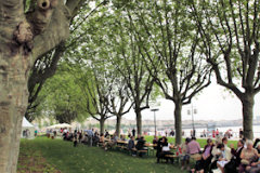 Bordeaux : pique nique à l'occasion del'inauguration des quais