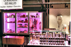 Bordeaux stand boucherie aux Halles de Bacalan | Photo Bernard Tocheport
