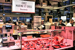 Une boucherie des Halles de Bacalan à Bordeaux | Photo Bernard Tocheport