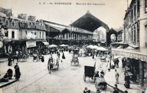 Carte postale 1900 du Marché des Capucins