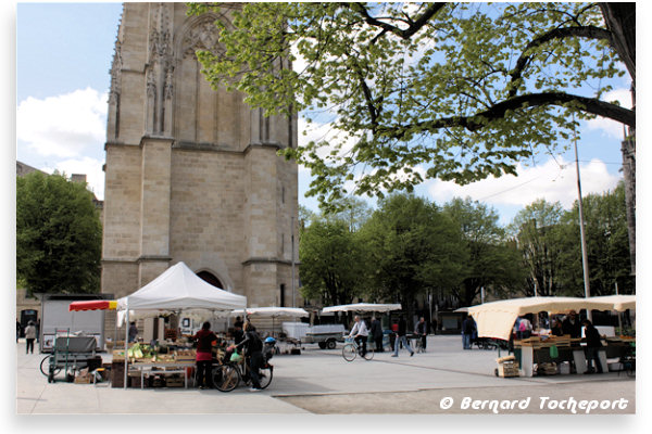 BORDEAUX au pied de la tour le marché de la place Pey Berland | Photo 33-bordeaux.com