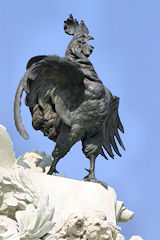 Le coq Gaulois de Debrie au centre du monument aux Girondins | Photo 33-bordeaux.com