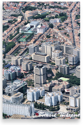 Bordeaux vue aérienne du quartier Mériadeck | Photo Bernard Tocheport