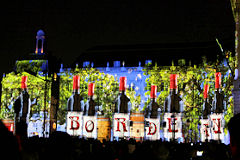 Projection de la vigne et de bouteilles de vin de Bordeaux | Photo Bernard Tocheport