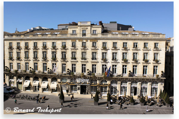 Le Grand Hôtel de Bordeaux vu depuis le Grand Théâtre | Photo Bernard Tocheport