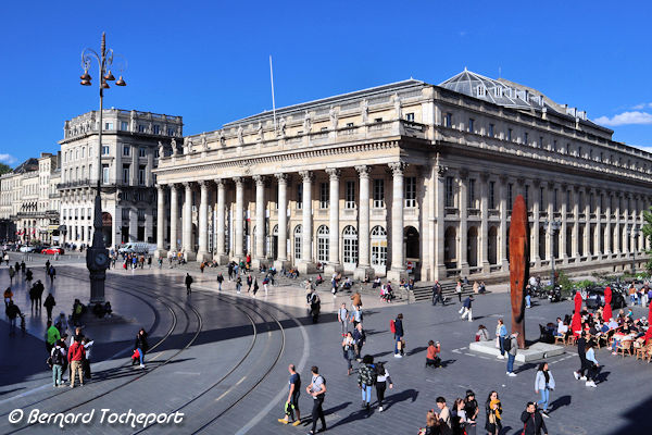 Bordeaux vue d'ensemble de la place de la comédie | Photo Bernard Tocheport