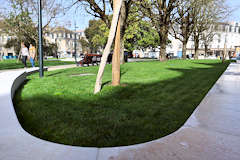 Bordeaux pelouse et arbres de la place Gambetta | Photo Bernard Tocheport