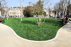 Bordeaux formes arrondies des pelouses du jardin place Gambetta | Photo Bernard Tocheport