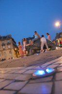 Bordeaux éclairage au sol et ambiance jeu place de la Victoire | Photo Bernard Tocheport